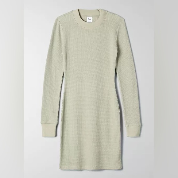 Aritzia TNA thermal waffle long sleeve sweater dress small - Picture 4 of 5
